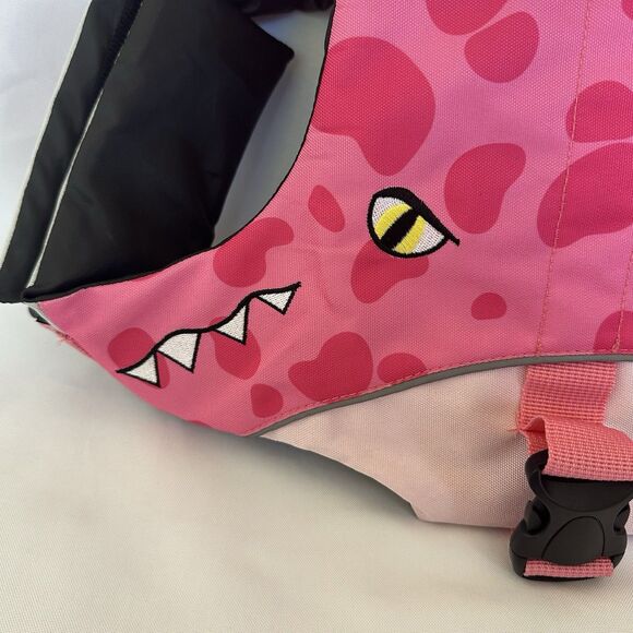 Dog Life Vest Jacket Size L Pink Alligator Adjustable Straps Handle Leash Ring - Picture 2 of 12